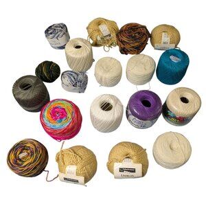 Yarn & Crochet Thread Lot Many Colors Styles Naturgarn Morning Moon Fibra Natura